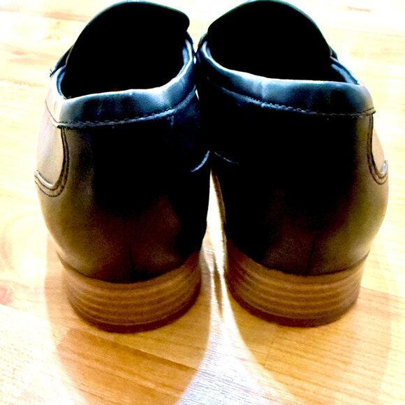 NEW Clarks Juliet Aster Size 9.5W Black Textured Leather Loafers ~ Perfect - Picture 10 of 11